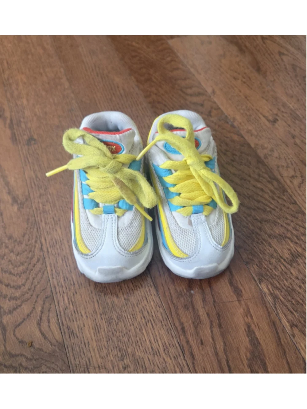 Nike Air Max 95 Toddler Sneakers White Yellow Blue Red Size 5